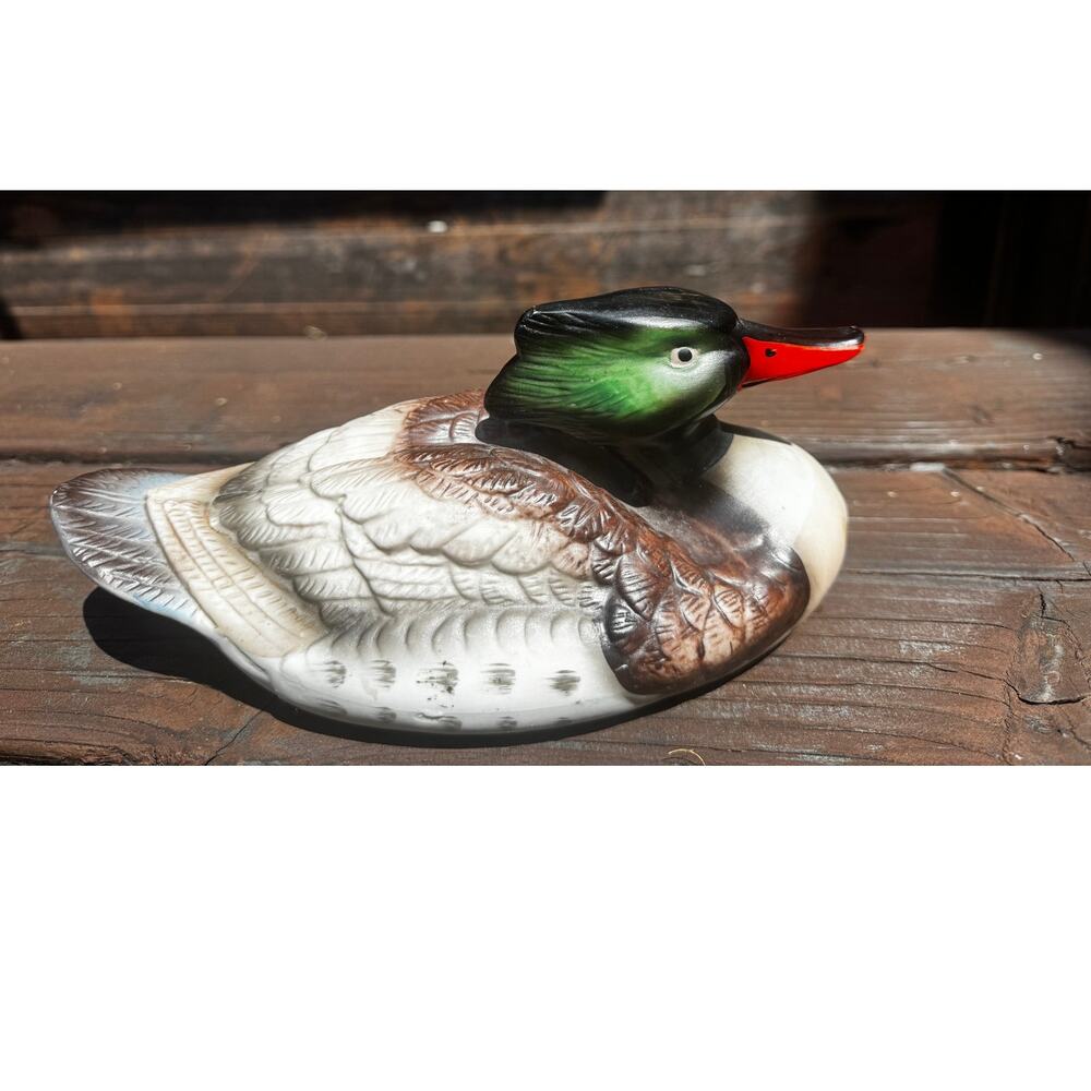 VTG Hand Painted Porcelain Mallard Duck - Beautiful Detail.